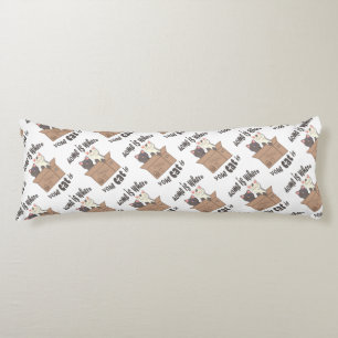 Funny quote Zuhause ist, wo Ihre Katze ist Seitenschläferkissen