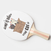 Funny quote Zuhause ist, wo Ihre Katze ist Tischtennis Schläger (Seitenansicht)