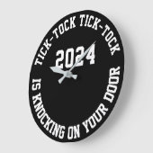 Funny Quotes 2024 Neujahrsrückstand Große Wanduhr (Winkel)