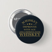 funny quotes about whiskey lover button (Vorne & Hinten)