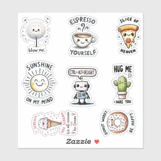 Funny quotes Aufkleber Pack (Blatt)