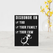 Funny Quotes Dishonor On Your Cow S Karte (Gelbe Blume)