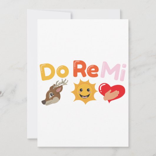 Funny Quotes Do Re Mi Song Music - Geschenk Idee Einladung (Vorderseite)