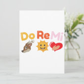 Funny Quotes Do Re Mi Song Music - Geschenk Idee Einladung (Stehend Vorderseite)