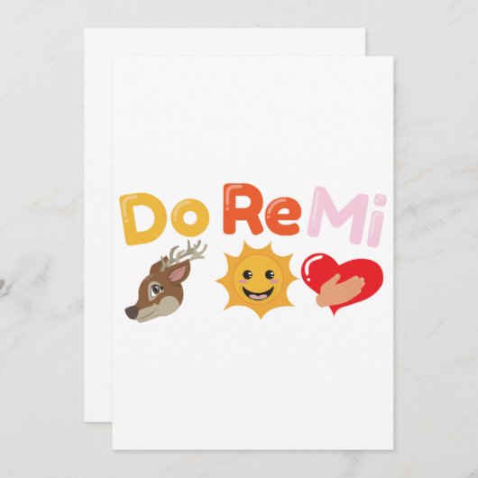 Funny Quotes Do Re Mi Song Music - Geschenk Idee Einladung (Vorne/Hinten)