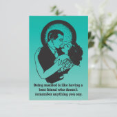 Funny Quotes Ehe und Engagement Einladung (Stehend Vorderseite)