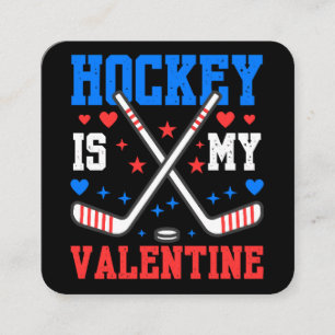 Funny Quotes Eishockey ist mein Valentiner Sportte Quadratische Visitenkarte