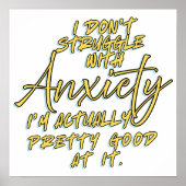 FUNNY QUOTES for ANXIETY Poster (Vorne)