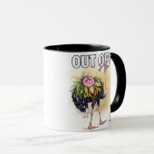 Funny Quotes Funny Quirky Whimsical Bird Tasse (VorderseiteRechts)