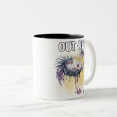 Funny Quotes Funny Quirky Whimsical Bird Zweifarbige Tasse (VorderseiteRechts)