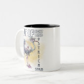Funny Quotes Funny Quirky Whimsical Bird Zweifarbige Tasse (Vorderseite Links)