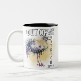 Funny Quotes Funny Quirky Whimsical Bird Zweifarbige Tasse