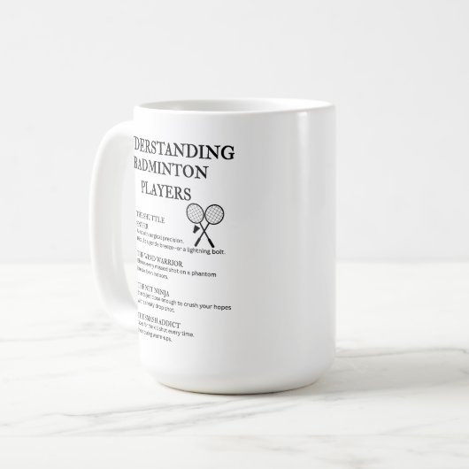 Funny Quotes für Smash-Loving Athleten Kaffeetasse (Vorderseite Links)
