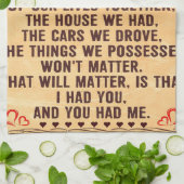 Funny Quotes Gift To Husband Gift für Father Wird Geschirrtuch (Gefaltet)