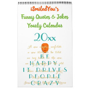 Funny Quotes & Jokes Spaß 2025 Custom Yearly Wall Kalender