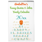 Funny Quotes & Jokes Spaß 2025 Custom Yearly Wall Kalender (Titelbild)