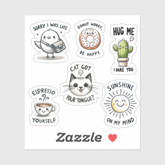 Funny Quotes Scrapbooking Niedliche Notebook-Stick Aufkleber (Blatt)