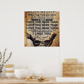 Funny Quotes To Husband Gift For Your Man Poster (Küche)