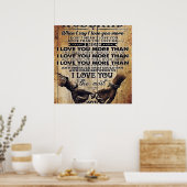 Funny Quotes To Husband Gift For Your Man Poster (Küche)