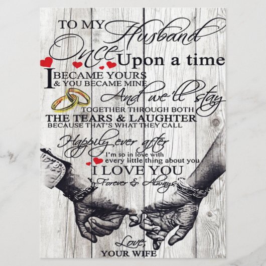 Funny Quotes To My Husband | Gift For Husband | Menükarte (Vorderseite)