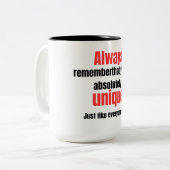 funny quotes  zweifarbige tasse (Vorderseite Links)