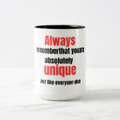 funny quotes  zweifarbige tasse (Mittel)