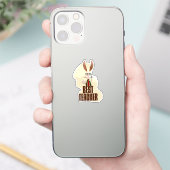 Funny Rabbit Best Teacher Aufkleber (Telefon)