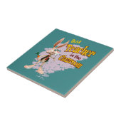 Funny Rabbit Best Teacher im Klassenzimmer Fliese (Seite)