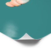 Funny Rabbit Best Teacher im Klassenzimmer Poster (Ecke)