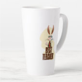 Funny Rabbit Best Teacher Milchtasse (Rechte Ecke)