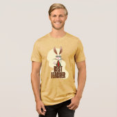 Funny Rabbit Best Teacher Tri-Blend Shirt (Vorderseite voll)