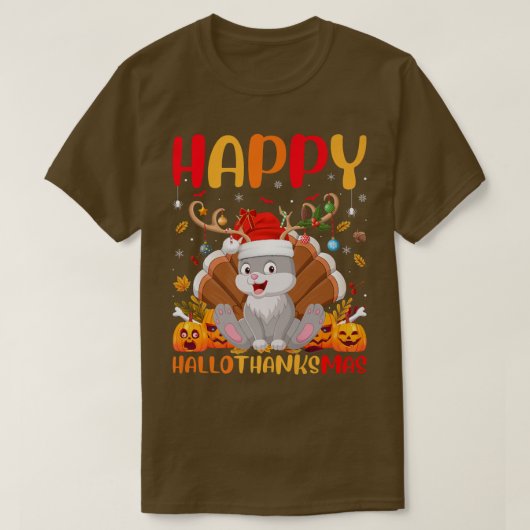 Funny Rabbit Bunny Animal Lover Happy Bunny HelloT T-Shirt (Design vorne)