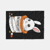 Funny Rabbit Bunny Anti Depressant Zoo Boys Girls Fleecedecke (Vorderseite (Horizontal))