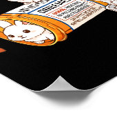 Funny Rabbit Bunny Anti Depressant Zoo Boys Girls Poster (Ecke)