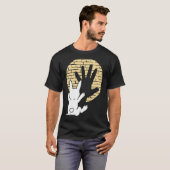 Funny Rabbit Bunny Hand Shadow T-Shirt (Vorne ganz)