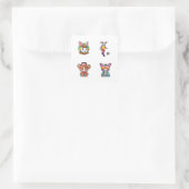 Funny Rabbit Doodle Art 4 Pack Sticker (Tasche)