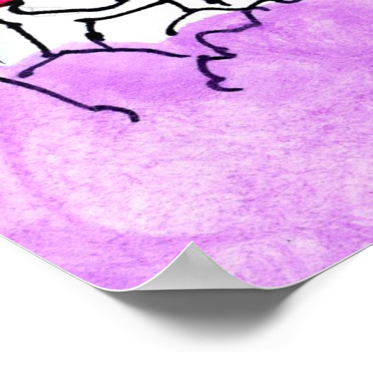 Funny Rabbit Grammar Police Poster (Ecke)