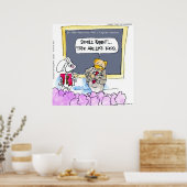 Funny Rabbit Grammar Police Poster (Küche)