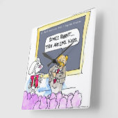 Funny Rabbit Grammar Police Wall Clock Quadratische Wanduhr (Winkel)