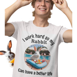 Funny Rabbit Herren Haustier T-Shirt