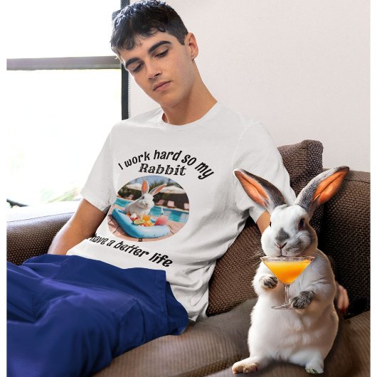 Funny Rabbit Herren Haustier T-Shirt