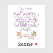 FUNNY RABBIT HOLE STICKER (Blatt)