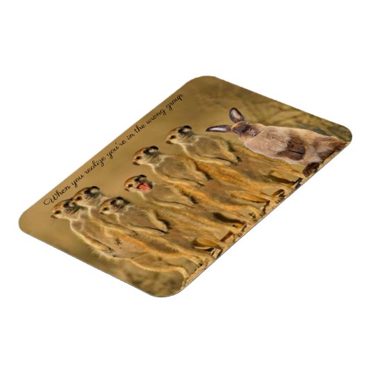 Funny Rabbit Meerkat Magnet (Linke Seite)
