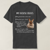Funny Rabbit, mein Haus regiert Lionhead Bunny T-Shirt (Design vorne)