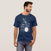 funny rabbit plays the drums T-Shirt (Vorne ganz)