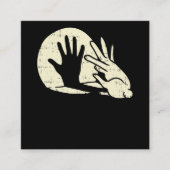 Funny Rabbit Shadow Pub Bunny Lover Quadratische Visitenkarte (Vorderseite)