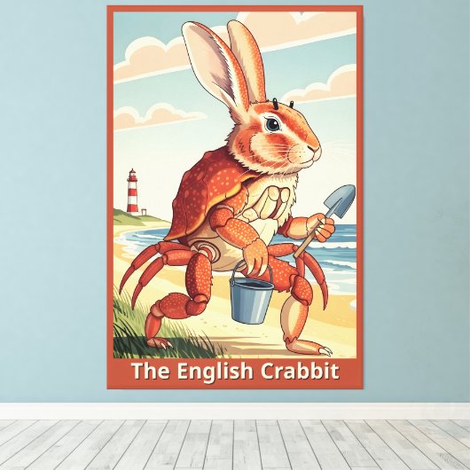 Funny rabbit spoof leinwanddruck (Insitu (Holzboden))