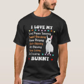 Funny Rabbit T-Shirt I Liebe My Zwarf Hotot Bunny (Vorderseite)