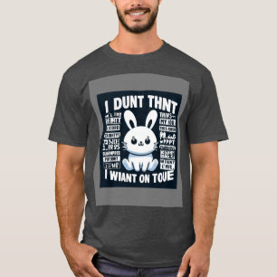 Funny Rabbit T - Shirt Niedliches Bunny Graphic