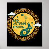 Funny Rabbits Mooncake Chinese New Year Mid Autumn Poster (Vorne)